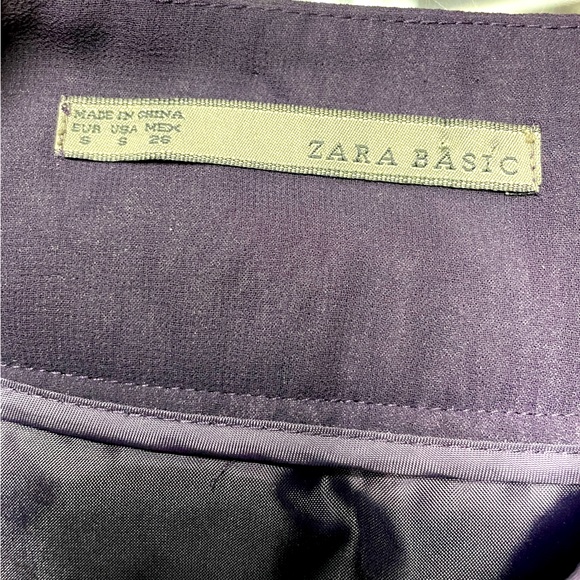 Zara Basic Deep Purple Ruffle Miniskirt Sz S - Picture 3 of 5